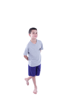 تحميل الصورة إلى عارض المعرض، Boys Short Sleeve Pajama with Shorts - Cool Gray 4C Melange