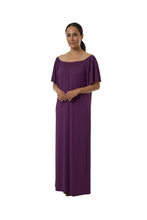 Load image into Gallery viewer, Women’s Short Sleeve Flowy Dress – Grape Juice