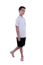 تحميل الصورة إلى عارض المعرض، Boys Short Sleeve Pajama with Shorts - Bright White