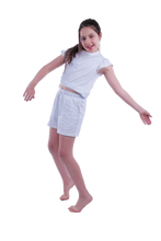 تحميل الصورة إلى عارض المعرض، Girls Short Sleeve Pajama with Shorts - Blue Sun Flower