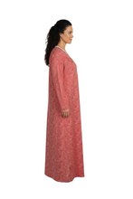 تحميل الصورة إلى عارض المعرض، Women’s Long Sleeve Dress with Neck Lace – Red Big Flower