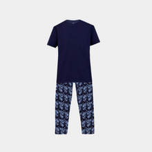 Load image into Gallery viewer, Men Short sleeve Pijama Navy x
Navy blue paisely