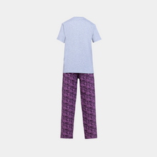 Load image into Gallery viewer, Men Short sleeve Pijama Grey melange
x Burgundy paisely