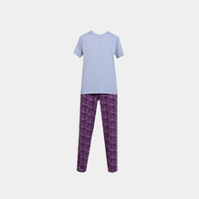 Load image into Gallery viewer, Men Short sleeve Pijama Grey melange
x Burgundy paisely