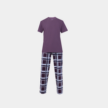 Load image into Gallery viewer, Men Short sleeve Pijama Burgundy x Burgundy plaids