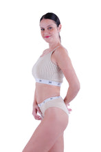 Load image into Gallery viewer, Women Sports Bra, Brown White Plaids