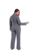 Load image into Gallery viewer, LS PAJAMAS WITH BUTTONS Black Houndstooth