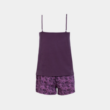 Load image into Gallery viewer, SLIP PAJAMA WITH SHORT Burgundy paisely