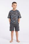 Boys SS Oversize T-Shirt With Short Pajama Set – Black Playstation