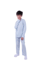 Load image into Gallery viewer, Boy LS T.SHIRT Oatmeal blue stripe