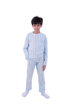 Load image into Gallery viewer, Boy LS T.SHIRT Oatmeal blue stripe