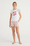 Girls Ruffle Cap Sleeve With Short Pajama Set – Mellow Yellow