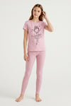 Girls SS T-Shirt With Rib Legging Pajama Set – Ballerina