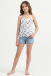 Girls Slip Top – White Clouds