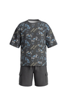 Boys SS Oversize T-Shirt With Short Pajama Set – Black Playstation
