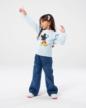 Load image into Gallery viewer, Disney GIRLS FRILL LS BLUE T-SHIRT