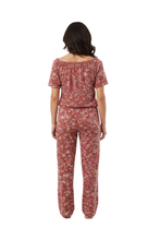 تحميل الصورة إلى عارض المعرض، Women’s Short Sleeve Pajamas – Red Small Flower