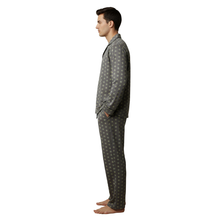 Load image into Gallery viewer, Men LS Pajama With Buttons | Grey Kite