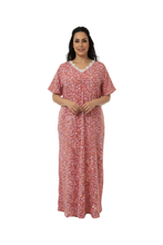 تحميل الصورة إلى عارض المعرض، Women’s Short Sleeve Layered Dress – Red Small Flower