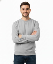 تحميل الصورة إلى عارض المعرض، Crewneck Sweatshirt for Him & Her | Cool Gray & Moonless Night