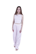 Load image into Gallery viewer, Women Tank Top Rib Pajama - Pink Square Plaids