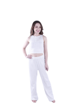 Load image into Gallery viewer, Women Tank Top Rib Pajama - Grey Square Plaids