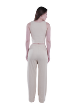 Load image into Gallery viewer, Women Tank Top Rib Pajama - White Cap Gray