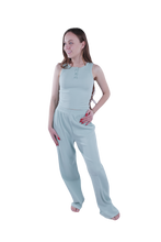 Load image into Gallery viewer, Women Tank Top Rib Pajama - Cameo Green