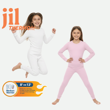 Load image into Gallery viewer, Girls LS T.SHIRT THERMAL, InterLock 50% Cotton & 50% Polyester