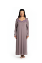 Load image into Gallery viewer, Women’s Long Sleeve Dress with Ruffles – Sea Fog