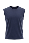 Men Sleeveless Cotton Tank Top – Maritime Blue