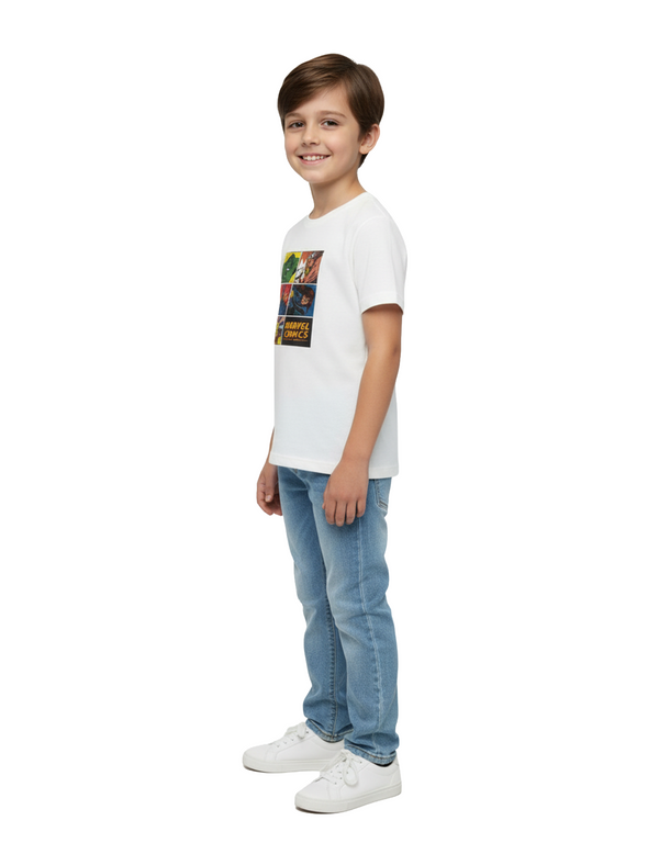 Marvel Avengers Boys’ 100% Cotton Short Sleeve T-Shirt – Bright White