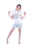 Girls Short Sleeve Pajama with Shorts - Bright White