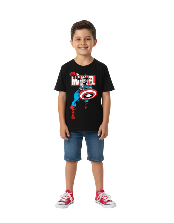 Marvel Avengers Boys’ 100% Cotton Short Sleeve T-Shirt – Moonless Night