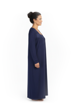 Load image into Gallery viewer, Women’s Long Sleeve Dress with Ruffles – Blue Depths