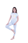 Girls Short Sleeve Pajama with Rib Legging - Nantucket Breeze