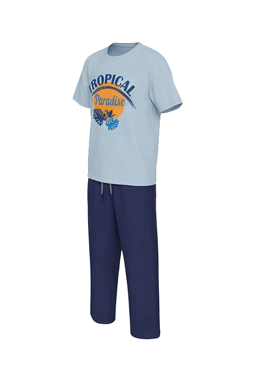 Boys SS Round Neck T-Shirt with Pants Pajama Set – Skyride