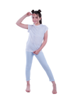 Girls Short Sleeve Pajama with Rib Legging - Blue Sun Flower