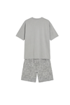Men Round Neck Cotton Pajama Set – Glacier Gray
