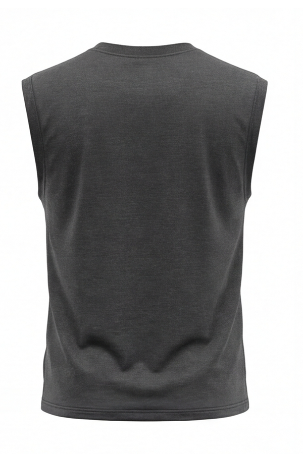 Men Sleeveless Cotton Tank Top – Cool Grey 11C
