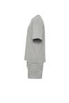 Men Round Neck Cotton Pajama Set – Glacier Gray