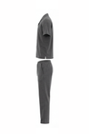 Men Lapel Pajama Set with Pants – Cool Grey 11C