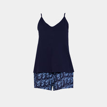 تحميل الصورة إلى عارض المعرض، بيجامة حمالة شورت باللون الأزرق البحري