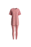 Women Oversize T-Shirt with Legging Pajama Set – Pink Lilly