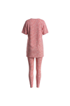 Women Oversize T-Shirt with Legging Pajama Set – Pink Lilly