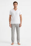 JIL ,SHORT Sleeve V - NECK white