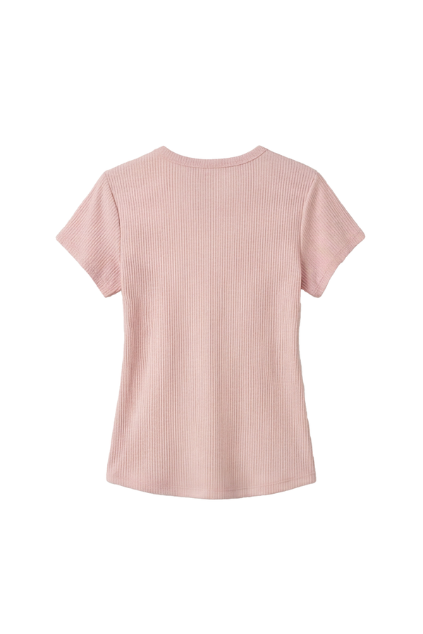 Women Short Sleeve Rib Undershirt – Ballerina