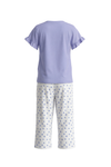 Girls SS T-Shirt With Ruffles & Bermuda Pants Pajama Set – Baby Lavender