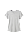 Women Short Sleeve Rib Undershirt – Whitecap Gray