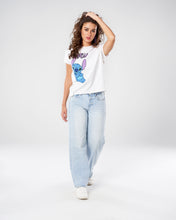 Load image into Gallery viewer, Disney WOMEN STITCH BACKLIT WHITE T-SHIRT